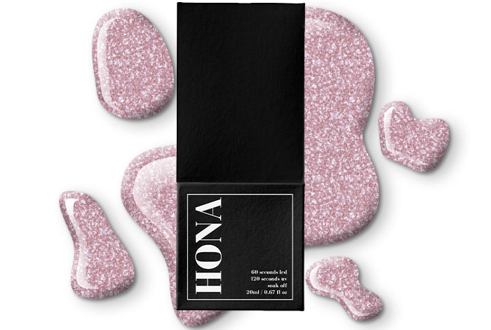 Glitter Gel Polish - Pink Champagne