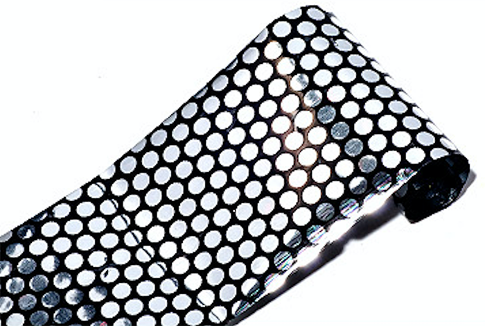 6 - Black & Holographic Dots Foil